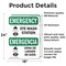 Signmission Eye Wash Station Bilingual, 18 in W x Rectangle, Vinyl Decal OS-2PACK-EM-D-1824-L-10317 - alternate 2